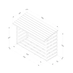 Forest Garden Large Timber 6x3 Ft Pent Log Store -Deals Good Garden Tool Store forest garden large timber 6x3 ft pent log store5013053189924 01t