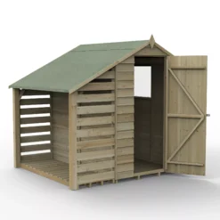 Forest Garden Lean To Shed Kit, (H)1972mm (W)2006mm (D)1882mm - Assembly Service Included