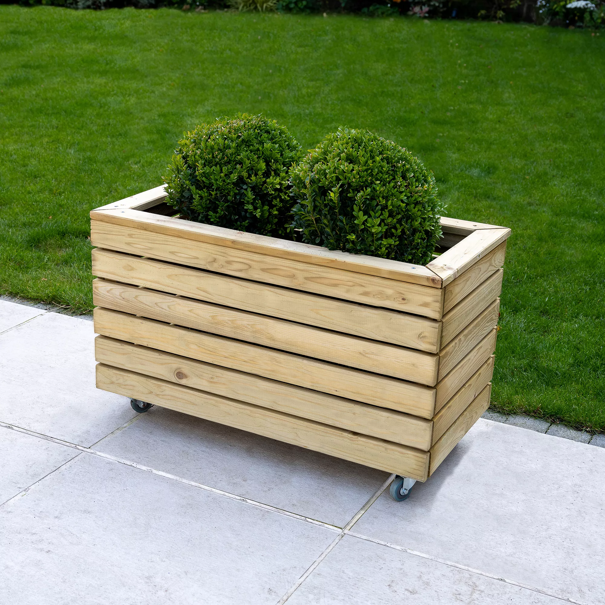 Forest Garden Linear Natural Timber Rectangular Planter (H) 49.6cm X (W) 80cm 2 Forest Garden Linear Natural Timber Rectangular Planter (H) 49.6cm X (W) 80cm - Image 2