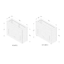 Forest Garden Linear Natural Timber Rectangular Planter (H) 97.2cm X (W) 120cm -Deals Good Garden Tool Store forest garden linear natural timber rectangular planter h 97 2cm x w 120cm5013053190425 01t