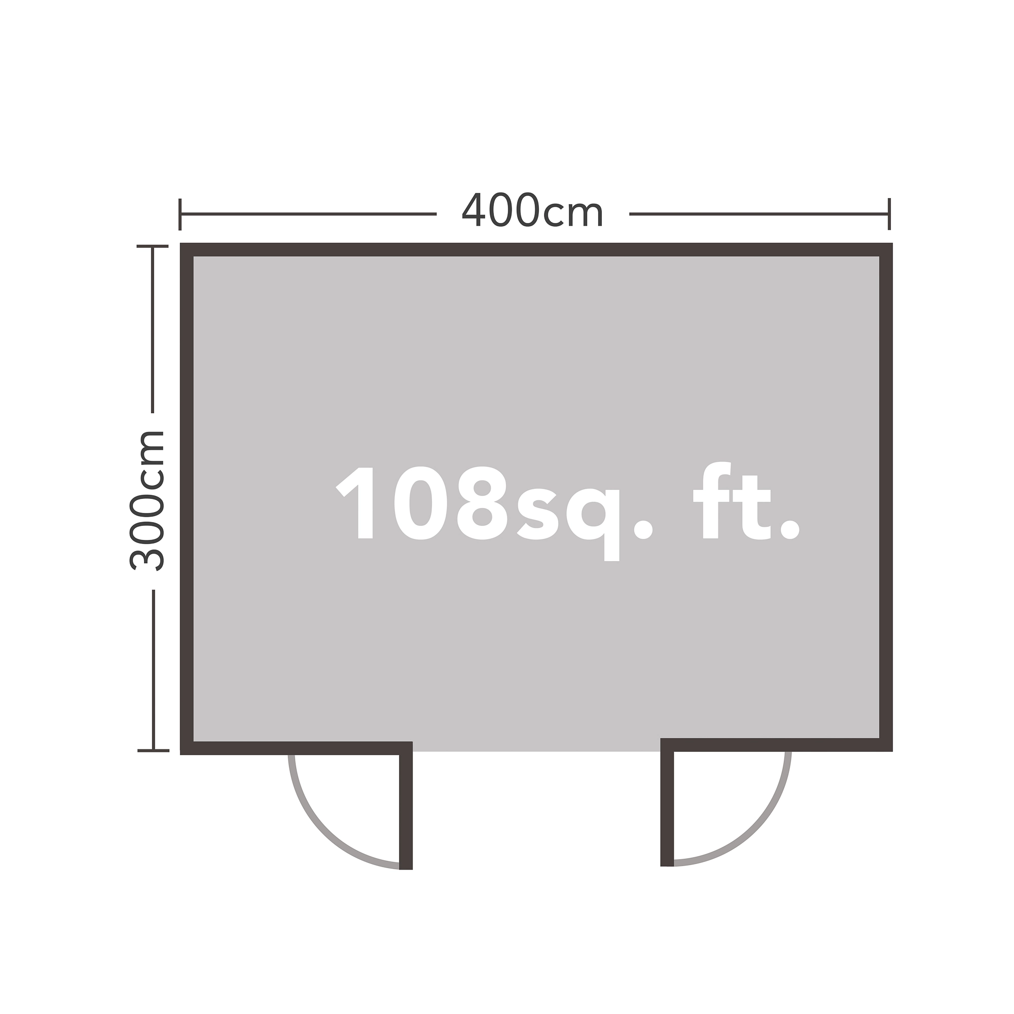 Forest Garden Melbury 4x3 Toughened Glass Pent Loglap Solid Wood Cabin With Double Door 7 Forest Garden Melbury 4x3 Toughened Glass Pent Loglap Solid Wood Cabin With Double Door - Image 7