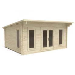 Forest Garden Mendip 5x4 Toughened Glass Pent Loglap Solid Wood Cabin With Double Door - Assembly Service Included -Deals Good Garden Tool Store forest garden mendip 5x4 toughened glass pent loglap solid wood cabin with double door assembly service included5013053181461 02c bq
