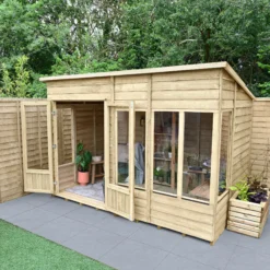 Forest Garden Oakley 10x6 Pent Overlap Solid Wood Summer House With Double Door (Base Included) -Deals Good Garden Tool Store forest garden oakley 10x6 pent overlap solid wood summer house with double door base included 5013053188743 03i bq