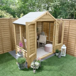 Forest Garden Oakley 6x4 Apex Overlap Solid Wood Summer House With Double Door (Base Included) - Assembly Service Included -Deals Good Garden Tool Store forest garden oakley 6x4 apex overlap solid wood summer house with double door base included assembly service included5013053188453 03i bq