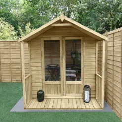 Forest Garden Oakley 6x6 Apex Overlap Solid Wood Summer House With Double Door (Base Included) - Assembly Service Included -Deals Good Garden Tool Store forest garden oakley 6x6 apex overlap solid wood summer house with double door base included assembly service included5013053188545 01i bq