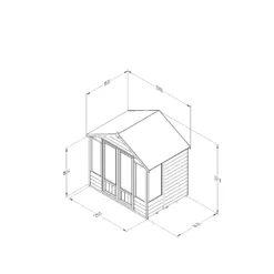 Forest Garden Oakley 7x5 Apex Overlap Solid Wood Summer House With Double Door (Base Included) 9 Forest Garden Oakley 7x5 Apex Overlap Solid Wood Summer House With Double Door (Base Included) -Deals Good Garden Tool Store forest garden oakley 7x5 apex overlap solid wood summer house with double door base included 5013053188521 01t bq