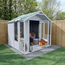 Forest Garden Oakley 7x7 Apex Overlap Solid Wood Summer House With Double Door (Base Included) - Assembly Service Included -Deals Good Garden Tool Store forest garden oakley 7x7 apex overlap solid wood summer house with double door base included assembly service included5013053188705 03i bq