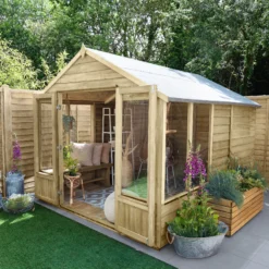 Forest Garden Oakley 8x10 Apex Overlap Solid Wood Summer House With Double Door - Assembly Service Included -Deals Good Garden Tool Store forest garden oakley 8x10 apex overlap solid wood summer house with double door assembly service included5013053188781 02i bq