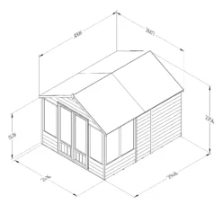 Forest Garden Oakley 8x10 Apex Overlap Solid Wood Summer House With Double Door -Deals Good Garden Tool Store forest garden oakley 8x10 apex overlap solid wood summer house with double door5013053188781 01t bq