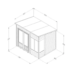 Forest Garden Oakley 8x6 Pent Overlap Solid Wood Summer House With Double Door -Deals Good Garden Tool Store forest garden oakley 8x6 pent overlap solid wood summer house with double door5013053188606 01t bq