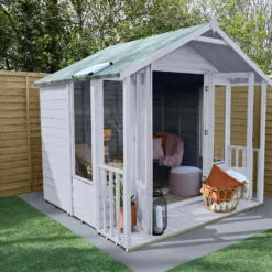 Forest Garden Oakley 8x8 Apex Overlap Solid Wood Summer House With Double Door (Base Included) -Deals Good Garden Tool Store forest garden oakley 8x8 apex overlap solid wood summer house with double door base included 5013053188729 02i bq