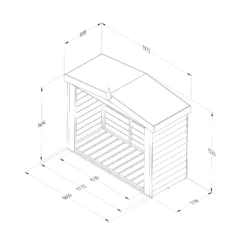Forest Garden Overlap Timber 6x5 Ft Apex Log Store -Deals Good Garden Tool Store forest garden overlap timber 6x5 ft apex log store5013053189962 01t