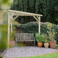 Forest Garden Slatted Corner Pergola, (H)2130mm (W)1470mm -Deals Good Garden Tool Store forest garden slatted corner pergola h 2130mm w 1470mm5013053183199 03i bq