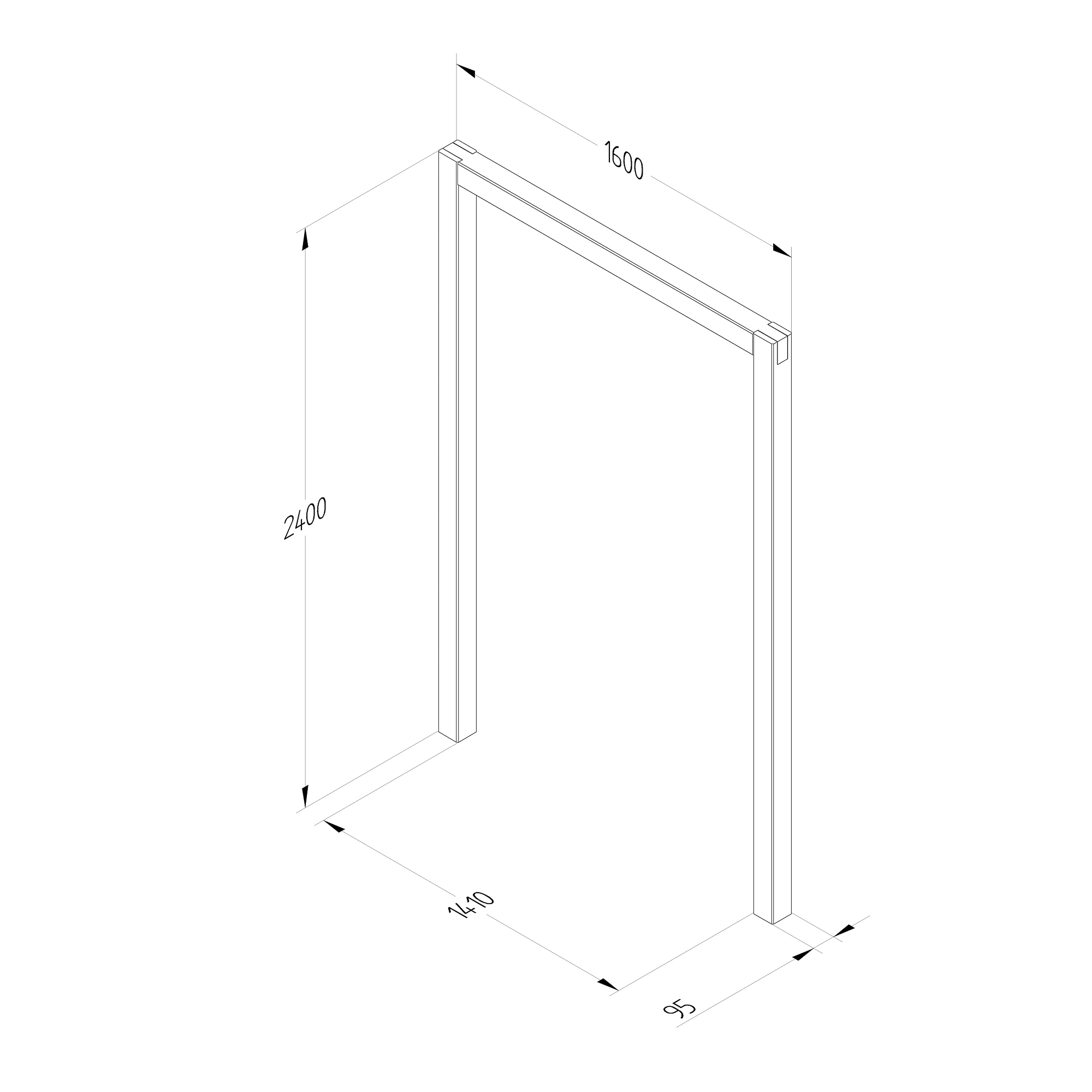 Forest Garden Sleeper European Softwood Arch (H) 240cm X (W) 160cm Set Of 3 6 Forest Garden Sleeper European Softwood Arch (H) 240cm X (W) 160cm Set Of 3 - Image 6