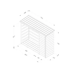 Forest Garden Tool Store Timber 6x2 Ft Log Store -Deals Good Garden Tool Store forest garden tool store timber 6x2 ft log store5013053190029 01t