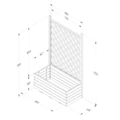 Forest Garden Trellis Natural Timber Rectangular Planter (H) 137cm X (W) 80cm -Deals Good Garden Tool Store forest garden trellis natural timber rectangular planter h 137cm x w 80cm5013053190616 01t