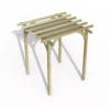 Forest Garden Ultima Cream Pergola & Decking Kit, X4 Post (H) 2.4m X (W) 2.4m - Canopy Included