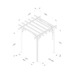 Forest Garden Ultima Cream Pergola & Decking Kit, X4 Post (H) 2.4m X (W) 2.4m - Canopy Included -Deals Good Garden Tool Store forest garden ultima cream pergola decking kit x4 post h 2 4m x w 2 4m canopy included5013053192252 01t