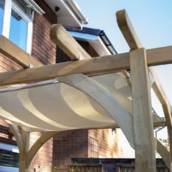 Forest Garden Ultima Cream Pergola & Decking Kit, X4 Post (H) 2.4m X (W) 2.4m - Canopy Included -Deals Good Garden Tool Store forest garden ultima cream pergola decking kit x4 post h 2 4m x w 2 4m canopy included5013053192252 02i