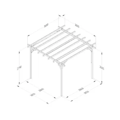 Forest Garden Ultima Cream Pergola & Decking Kit, X4 Post (H) 2.7m X (W) 3.6m - Canopy Included -Deals Good Garden Tool Store forest garden ultima cream pergola decking kit x4 post h 2 7m x w 3 6m canopy included5013053192290 01t