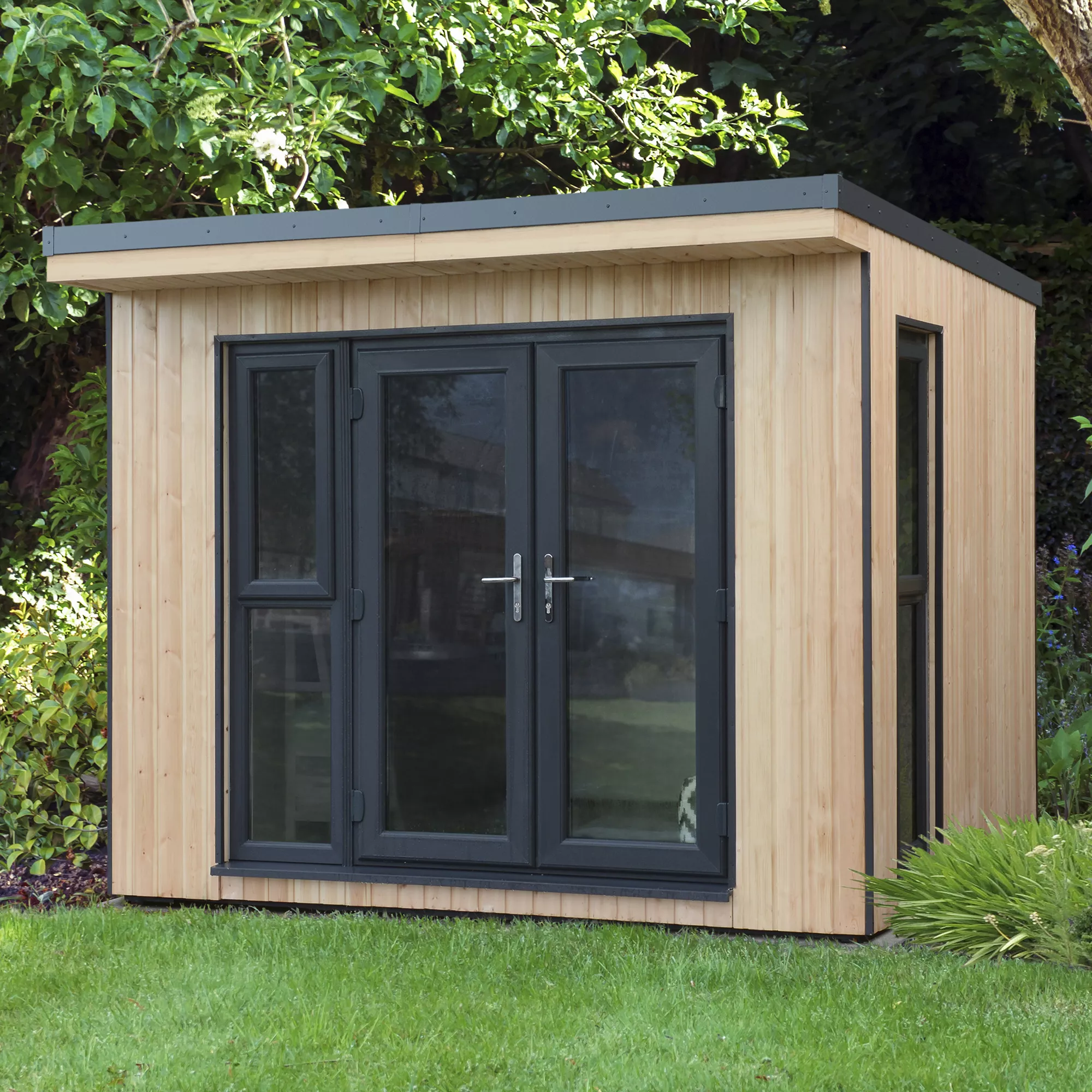Forest Garden Xtend+ 10x9 Pent Tongue & Groove Garden Office With Double Door 1 Forest Garden Xtend+ 10x9 Pent Tongue & Groove Garden Office With Double Door