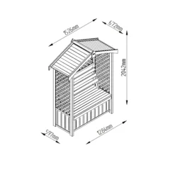 Forest Lyon Lattice Arbour, (H)2000mm (W)1560mm (D)670mm - Assembly Required -Deals Good Garden Tool Store forest lyon lattice arbour h 2000mm w 1560mm d 670mm assembly required5013053154694 01t