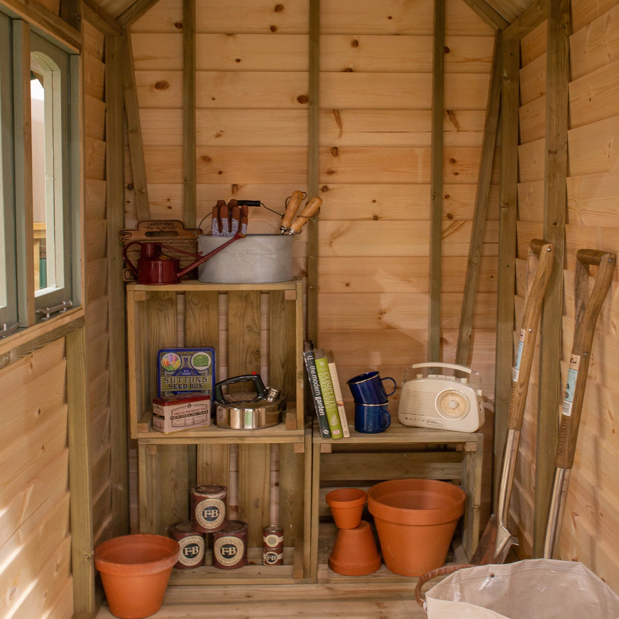 Forest Retreat 6X4 Apex Pressure Treated Overlap Cream Shed With Floor - Assembly Service Included 6 Forest Retreat 6X4 Apex Pressure Treated Overlap Cream Shed With Floor - Assembly Service Included - Image 6