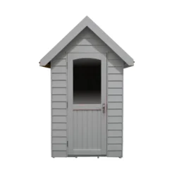 Forest Retreat 6X4 Apex Pressure Treated Overlap Grey Shed With Floor - Assembly Service Included -Deals Good Garden Tool Store forest retreat 6x4 apex pressure treated overlap grey shed with floor assembly service included5013053176504 03c bq