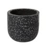 GoodHome Charcoal Speckled Circular Plant Pot (Dia)16.2cm