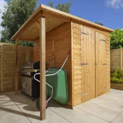 GoodHome Clapperton 8x6 Pent Dip Treated Shiplap Shed With Floor -Deals Good Garden Tool Store goodhome clapperton 8x6 pent dip treated shiplap shed with floor5059340270173 09i