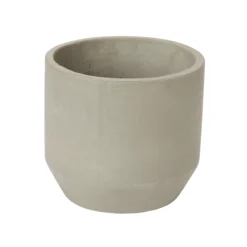 GoodHome Grey Clay Circular Plant Pot (Dia)22cm