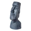 Grey Aluminium, Polyurethane (PU) & Steel Moai Garden Ornament (H)78cm