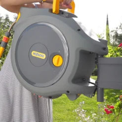 Hozelock Auto-reel Wall-mounted Hose Reel & Hose (L)30m -Deals Good Garden Tool Store hozelock auto reel wall mounted hose reel hose l 30m5010646059565 02i bq