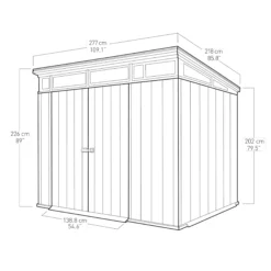 Keter Artisan 9x7 Ft Pent Tongue & Groove Grey Plastic Shed With Floor -Deals Good Garden Tool Store keter artisan 9x7 ft pent tongue groove grey plastic shed with floor7290106933996 01t bq