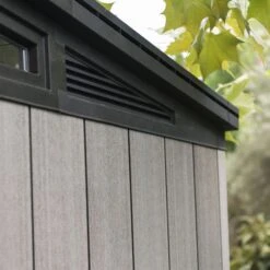 Keter Artisan 9x7 Ft Pent Tongue & Groove Grey Plastic Shed With Floor -Deals Good Garden Tool Store keter artisan 9x7 ft pent tongue groove grey plastic shed with floor7290106933996 04c bq