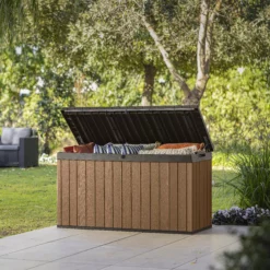 Keter Darwin Wood Effect 5x2 Garden Storage Bench Box 570L 9 Keter Darwin Wood Effect 5x2 Garden Storage Bench Box 570L -Deals Good Garden Tool Store keter darwin wood effect 5x2 garden storage bench box 570l7290112636263 03i bq