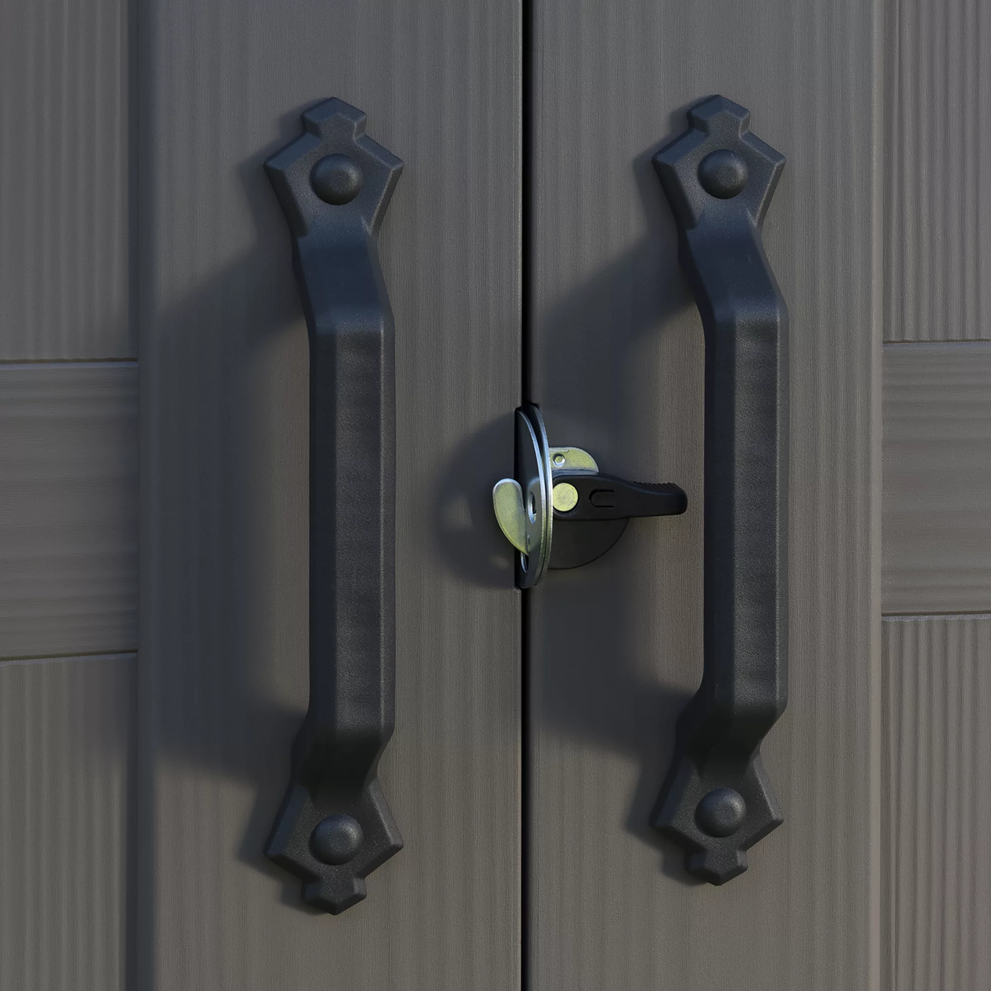 Keter Factor 8x11 Ft Apex Beige Plastic 2 Door Shed With Floor (Base Included) 5 Keter Factor 8x11 Ft Apex Beige Plastic 2 Door Shed With Floor (Base Included) - Image 5