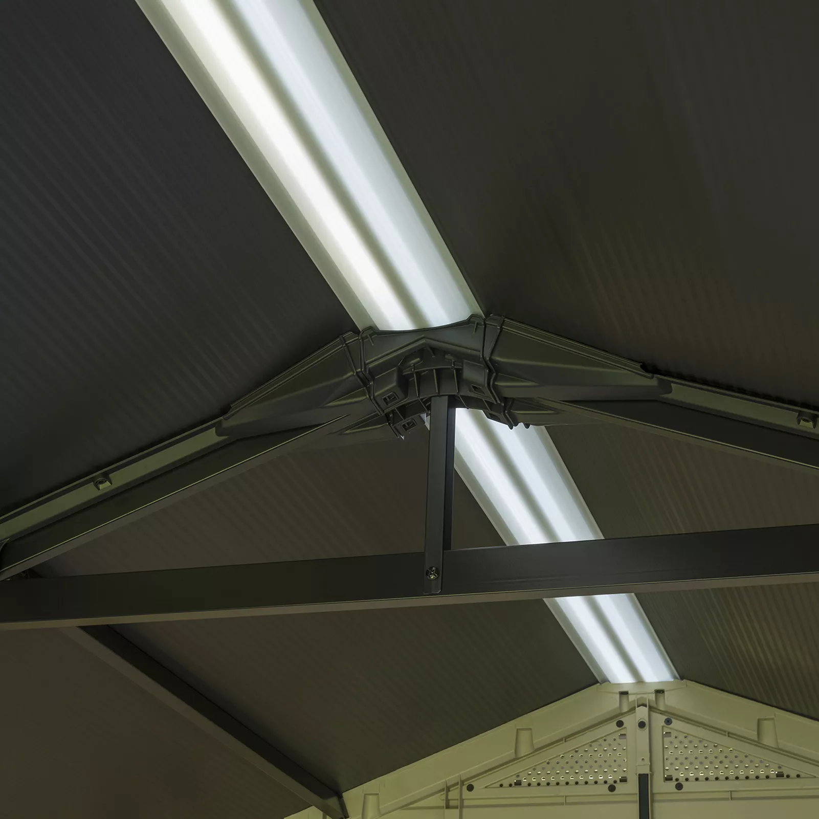 Keter Factor 8x11 Ft Apex Beige Plastic 2 Door Shed With Floor (Base Included) 6 Keter Factor 8x11 Ft Apex Beige Plastic 2 Door Shed With Floor (Base Included) - Image 6