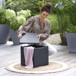 Keter Graphite 38.1L Small Plastic Storage Box & Lid -Deals Good Garden Tool Store keter graphite 38 1l small plastic storage box lid8711245155517 01i