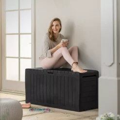 Keter Marvel Plus Grey Plastic 4x1 Garden Storage Box 270L -Deals Good Garden Tool Store keter marvel plus grey plastic 4x1 garden storage box 270l7290112637802 04i