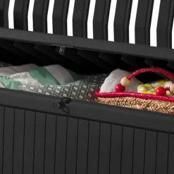 Keter Patio Wood Effect Garden Storage Bench Box - Partial Assembly Required 227L -Deals Good Garden Tool Store keter patio wood effect garden storage bench box partial assembly required 227l7290112634825 06c bq