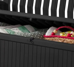 Keter Patio Wood Effect Garden Storage Bench Box - Partial Assembly Required 227L -Deals Good Garden Tool Store keter patio wood effect garden storage bench box partial assembly required 227l7290112634825 38c bq