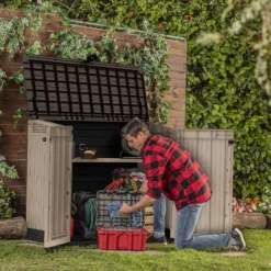 Keter Store It Out Midi Wood Effect Garden Storage Box -Deals Good Garden Tool Store keter store it out midi wood effect garden storage box7290112634276 09i bq