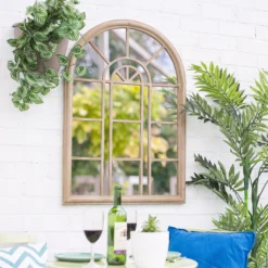 La Hacienda Aston & Wold Antique White Arch Framed Garden Mirror 970mm X 670mm -Deals Good Garden Tool Store la hacienda aston wold antique white arch framed garden mirror 970mm x 670mm5055025558901 04i bq