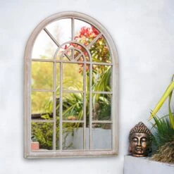 La Hacienda Aston & Wold Antique White Arch Framed Garden Mirror 970mm X 670mm -Deals Good Garden Tool Store la hacienda aston wold antique white arch framed garden mirror 970mm x 670mm5055025558901 06i bq