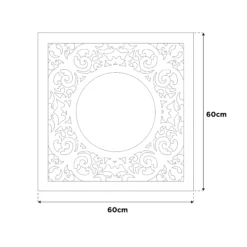 La Hacienda Aston & Wold Antique White Square Framed Garden Mirror 600mm X 600mm -Deals Good Garden Tool Store la hacienda aston wold antique white square framed garden mirror 600mm x 600mm5055025558925 02t bq