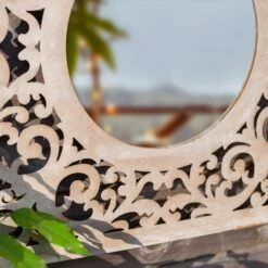 La Hacienda Aston & Wold Antique White Square Framed Garden Mirror 600mm X 600mm -Deals Good Garden Tool Store la hacienda aston wold antique white square framed garden mirror 600mm x 600mm5055025558925 04i bq