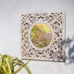 La Hacienda Aston & Wold Antique White Square Framed Garden Mirror 600mm X 600mm -Deals Good Garden Tool Store la hacienda aston wold antique white square framed garden mirror 600mm x 600mm5055025558925 07i bq