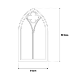 La Hacienda Aston & Wold Church Window Antique White Arch Framed Garden Mirror 1050mm X 560mm -Deals Good Garden Tool Store la hacienda aston wold church window antique white arch framed garden mirror 1050mm x 560mm5055025558895 01t bq