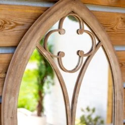 La Hacienda Aston & Wold Church Window Antique White Arch Framed Garden Mirror 1050mm X 560mm -Deals Good Garden Tool Store la hacienda aston wold church window antique white arch framed garden mirror 1050mm x 560mm5055025558895 02i bq